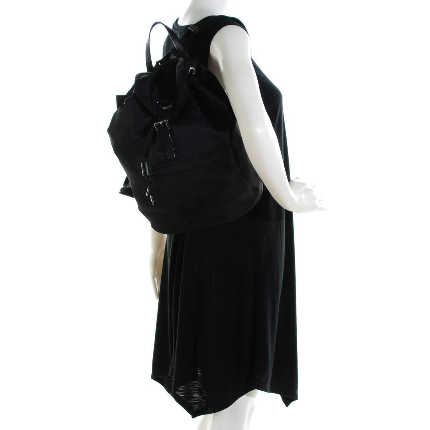 Prada Nylon Vela Medium Backpack Black 2 of 9