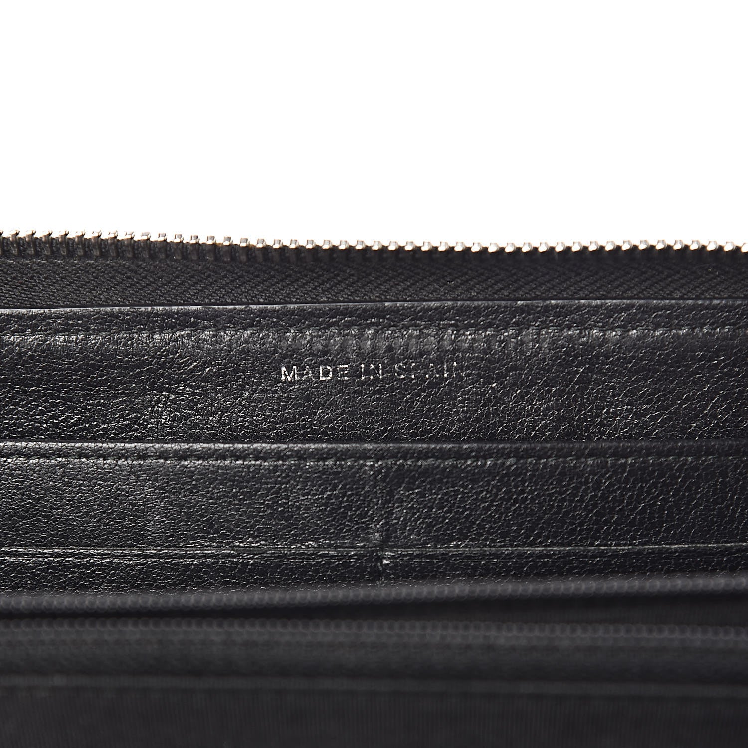 Chanel Sheepskin Quilted Large Gusset Mademoiselle Vintage Zip Around Wallet Black 9 of 11