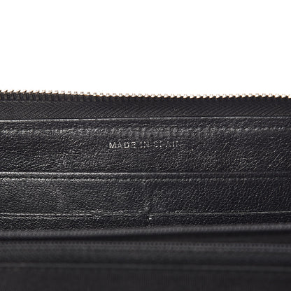 Chanel Sheepskin Quilted Large Gusset Mademoiselle Vintage Zip Around Wallet Black 9 of 11
