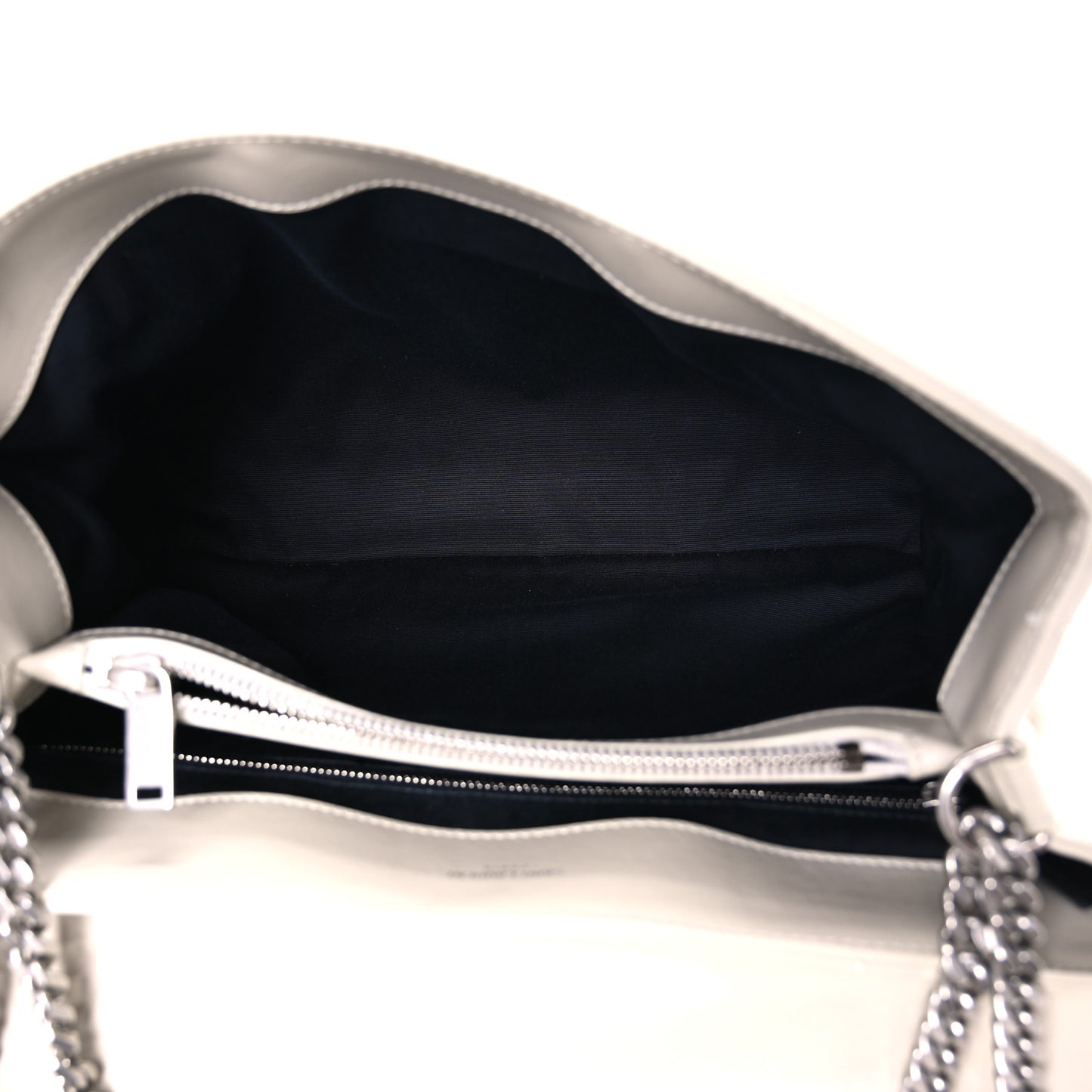 Calfskin Y Quilted Monogram Medium Loulou Chain Satchel Blanc Vintage