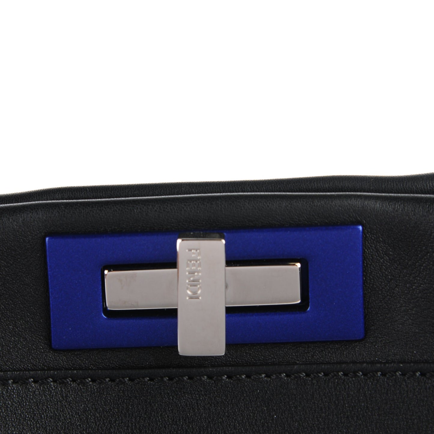 Vitello Dolce Shiny Nappa Large Peekaboo Iconic Satchel Black Camelia