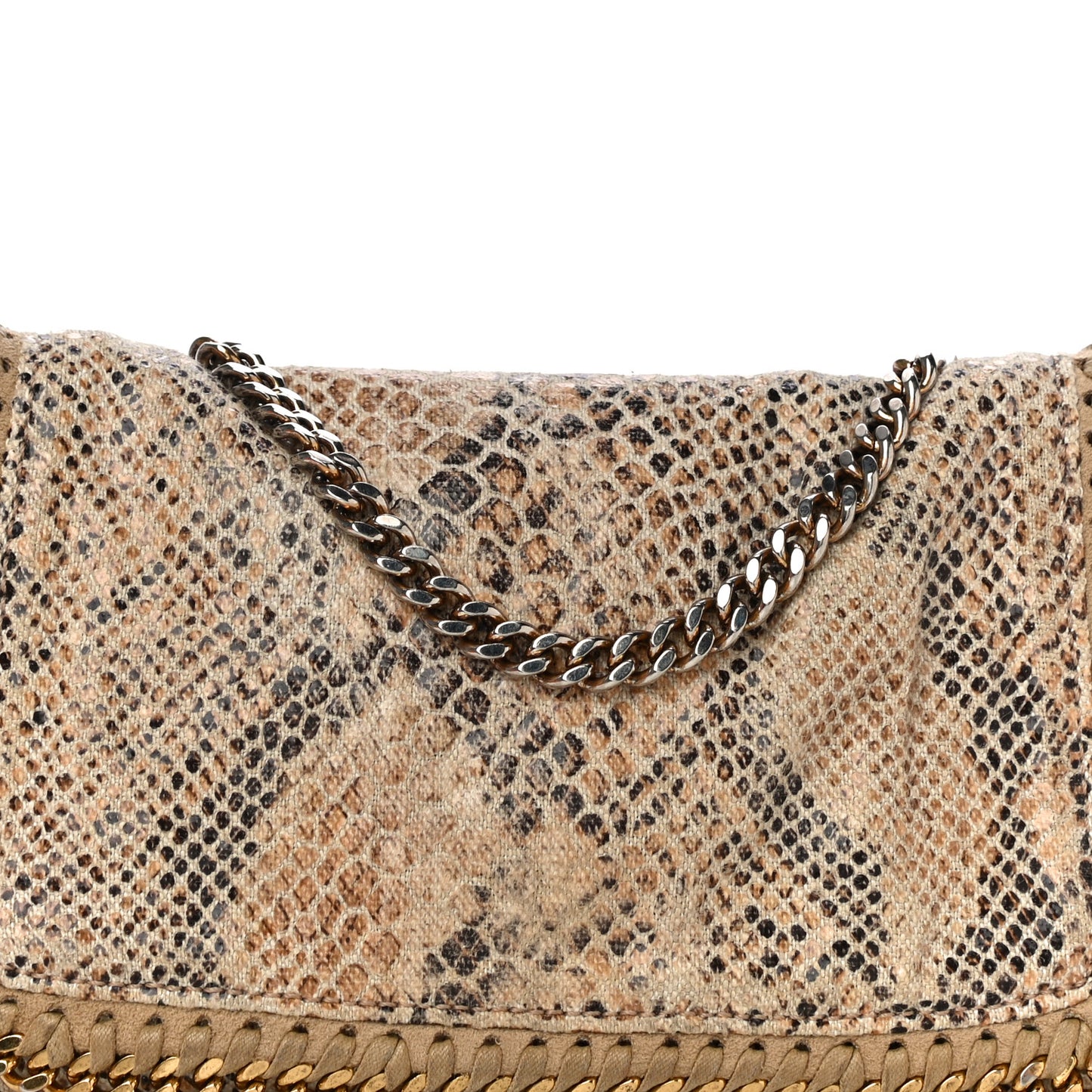 Eco Python Falabella Crossbody Bag Camel