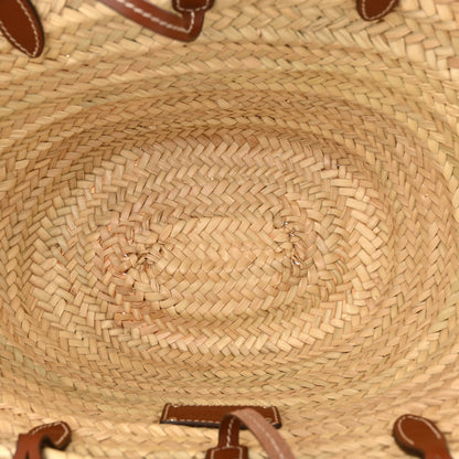 Prada Palmitto Vitello Woven Braided Large Basket Tote Bag Naturale Cognac 5 of 9