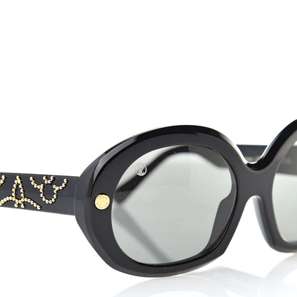Louis Vuitton Studded La Piscine Sunglasses Z1049U Black 7 of 8