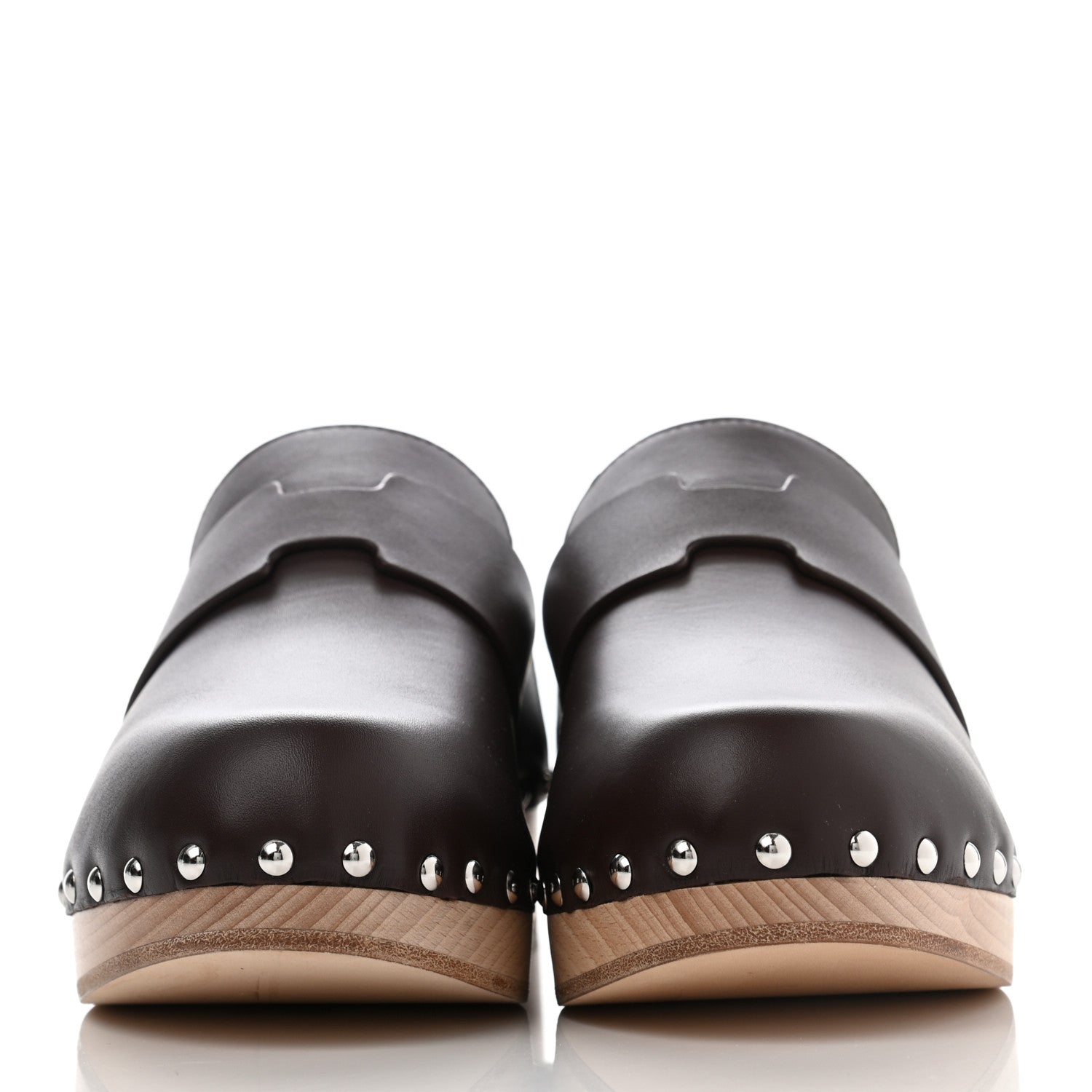Hermes Calfskin Calya Mules 39 Cafe 2 of 7