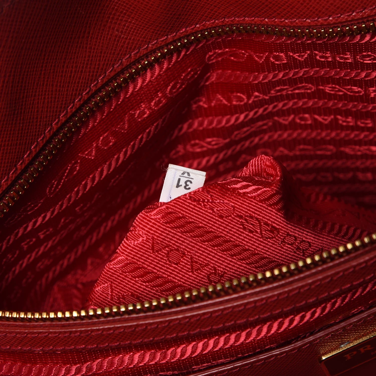 Prada Saffiano Lux Large Tote Rosso 12 of 13