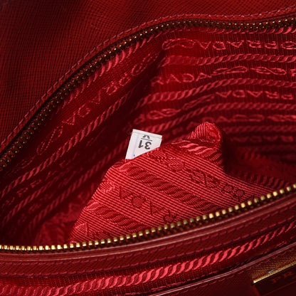 Prada Saffiano Lux Large Tote Rosso 12 of 13