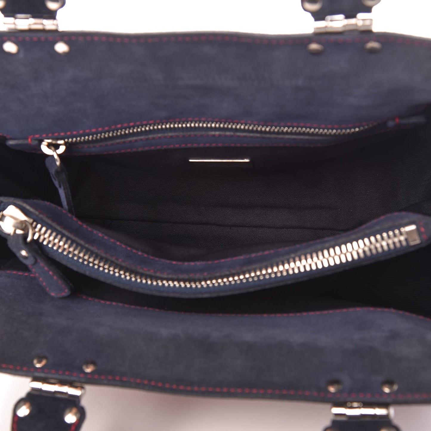 Suede Tote Red Blue