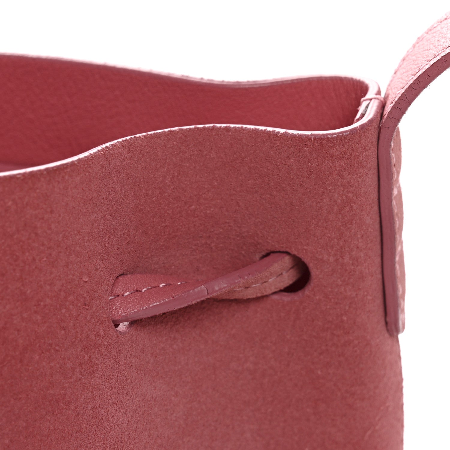 Mansur Gavriel Suede Mini Mini Bucket Bag Blush 11 of 12