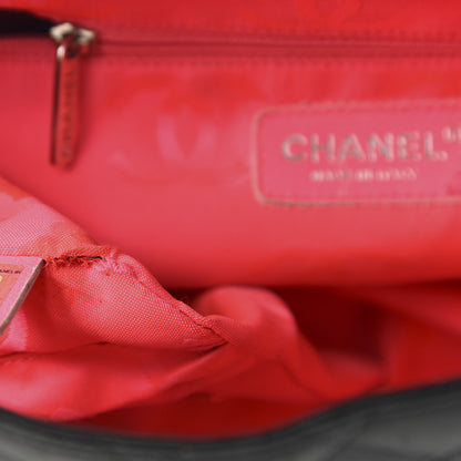 Chanel Calfskin Quilted Large Cambon Flap Black White 11 of 12