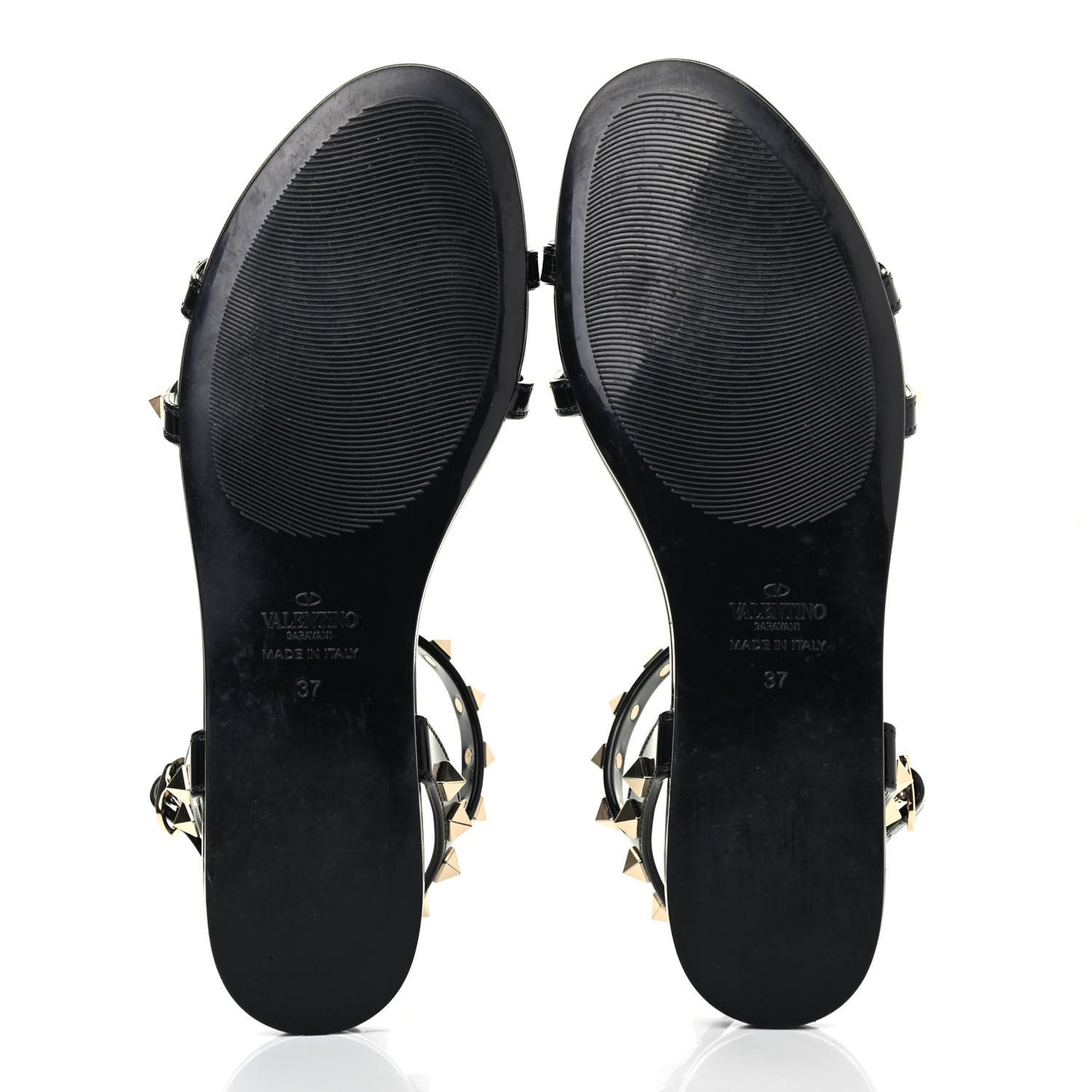 PVC Jelly Rockstud Caged Sandals 37 Black
