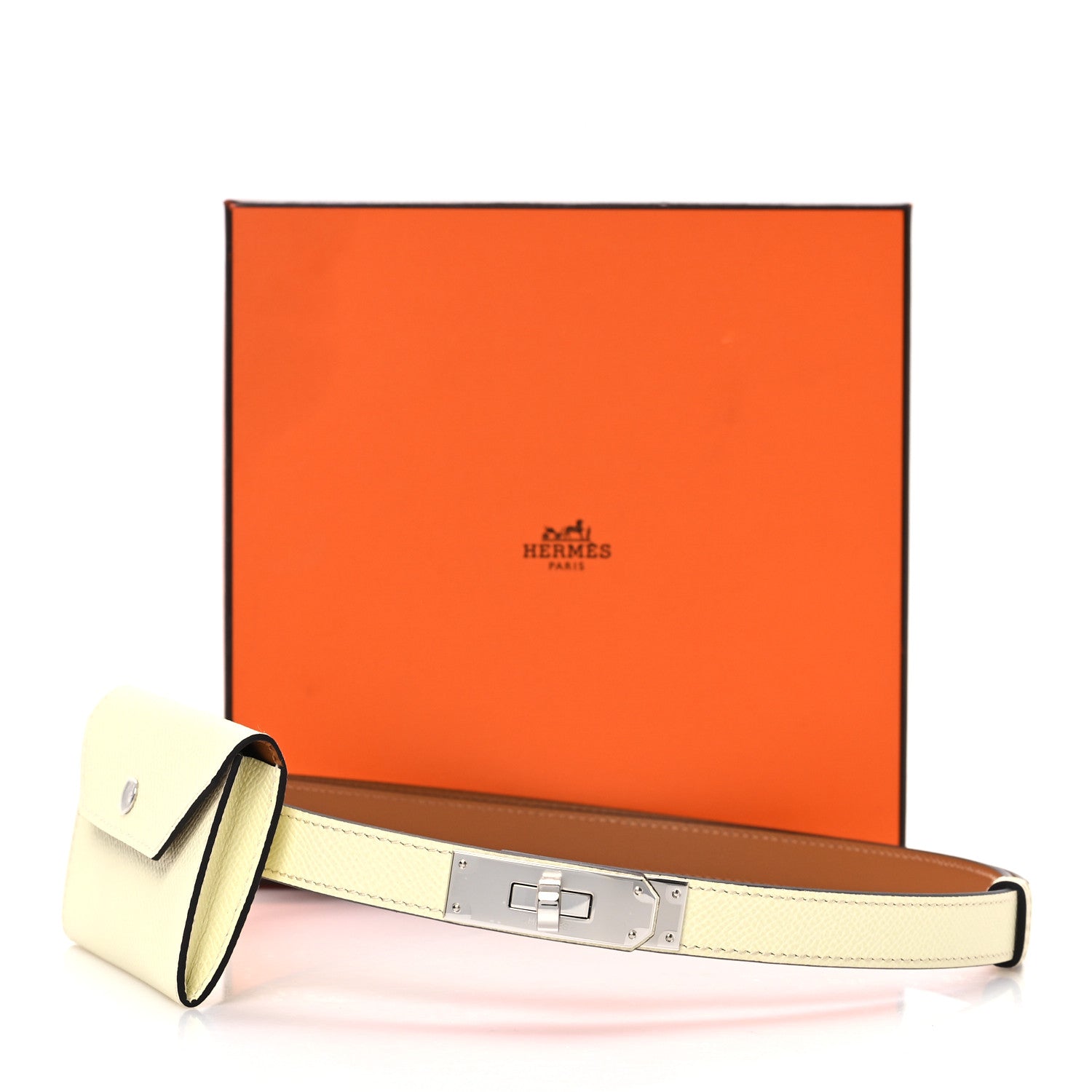 Hermes Epsom Kelly Pocket Belt Jaune Milton 6 of 6