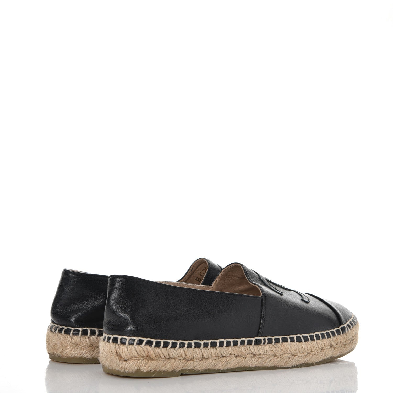 Chanel Lambskin CC Espadrilles 38 Black 4 of 11