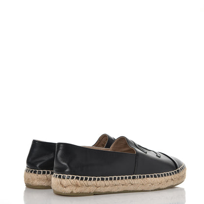 Chanel Lambskin CC Espadrilles 38 Black 4 of 11