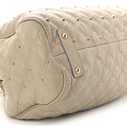 Marc Jacobs Calfskin Quilted Studded Stam Grey 9 of 24