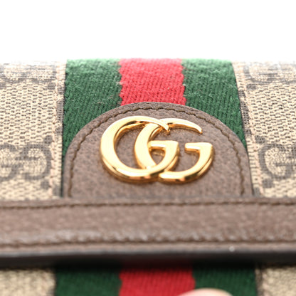 Gucci GG Supreme Monogram Web Ophidia Continental Wallet Brown 9 of 9