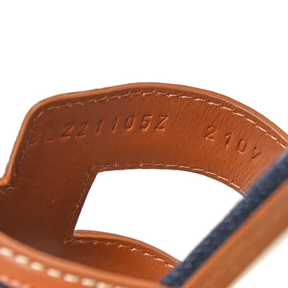 Hermes Calfskin Denim Oran Sandals 38.5 Bleu Brut Gold 8 of 8