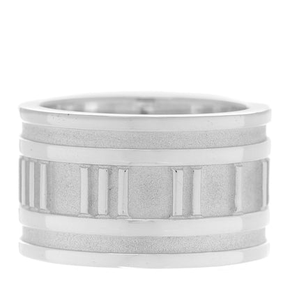 Tiffany Sterling Silver 12mm Atlas Band Ring 51 5.75 1 of 4