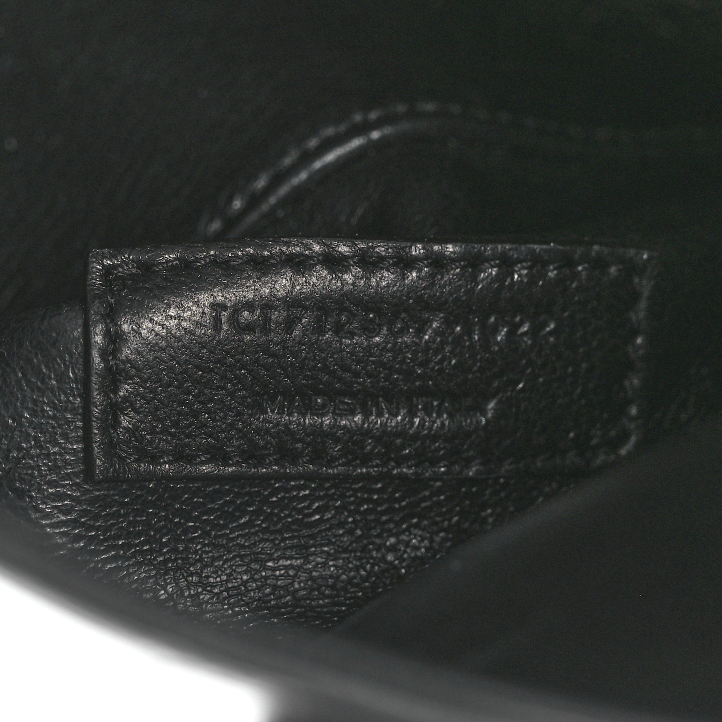 Calfskin Crocodile Embossed Paris Mini Toy Shopper Tote Black