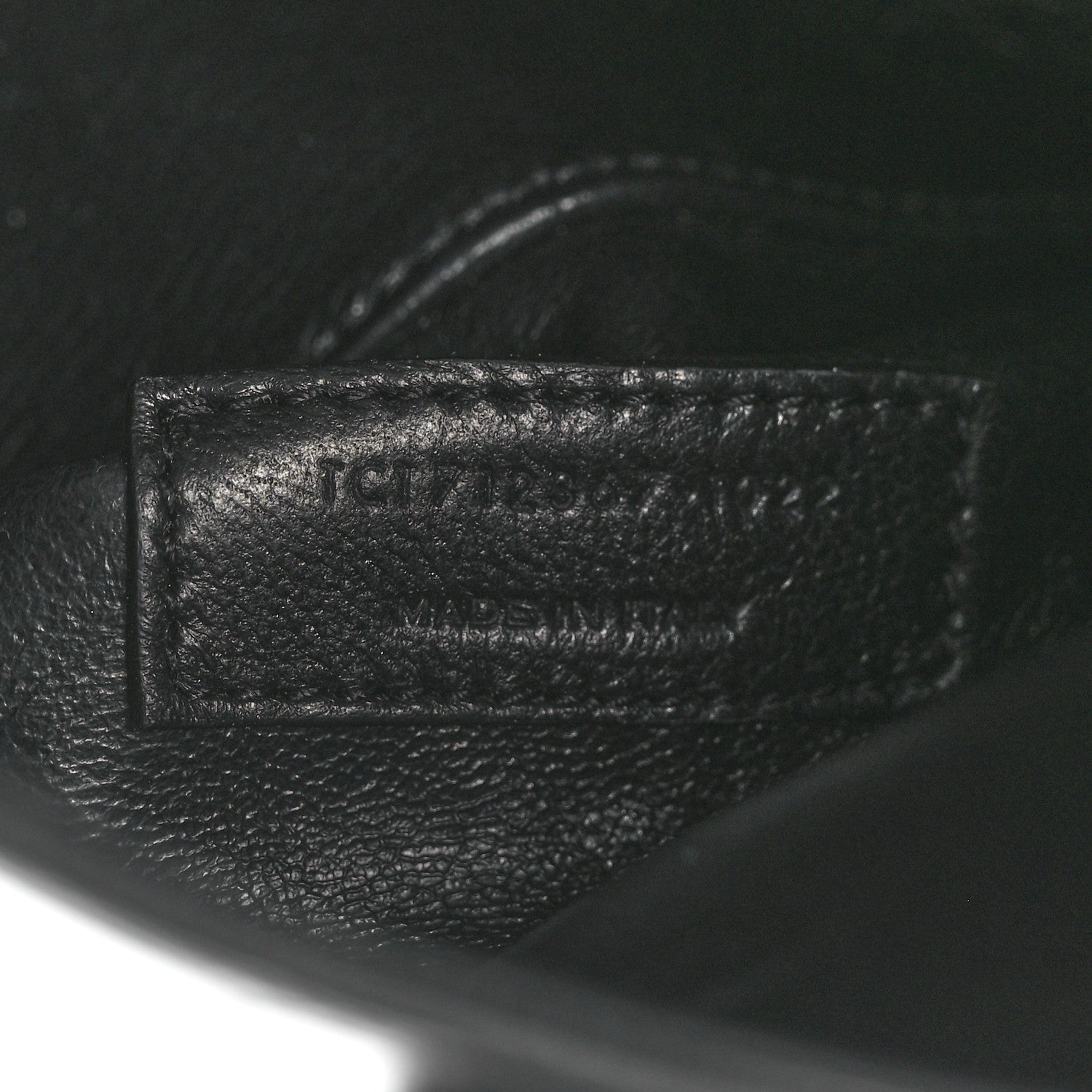 Saint Laurent Calfskin Crocodile Embossed Paris Mini Toy Shopper Tote Black 7 of 13
