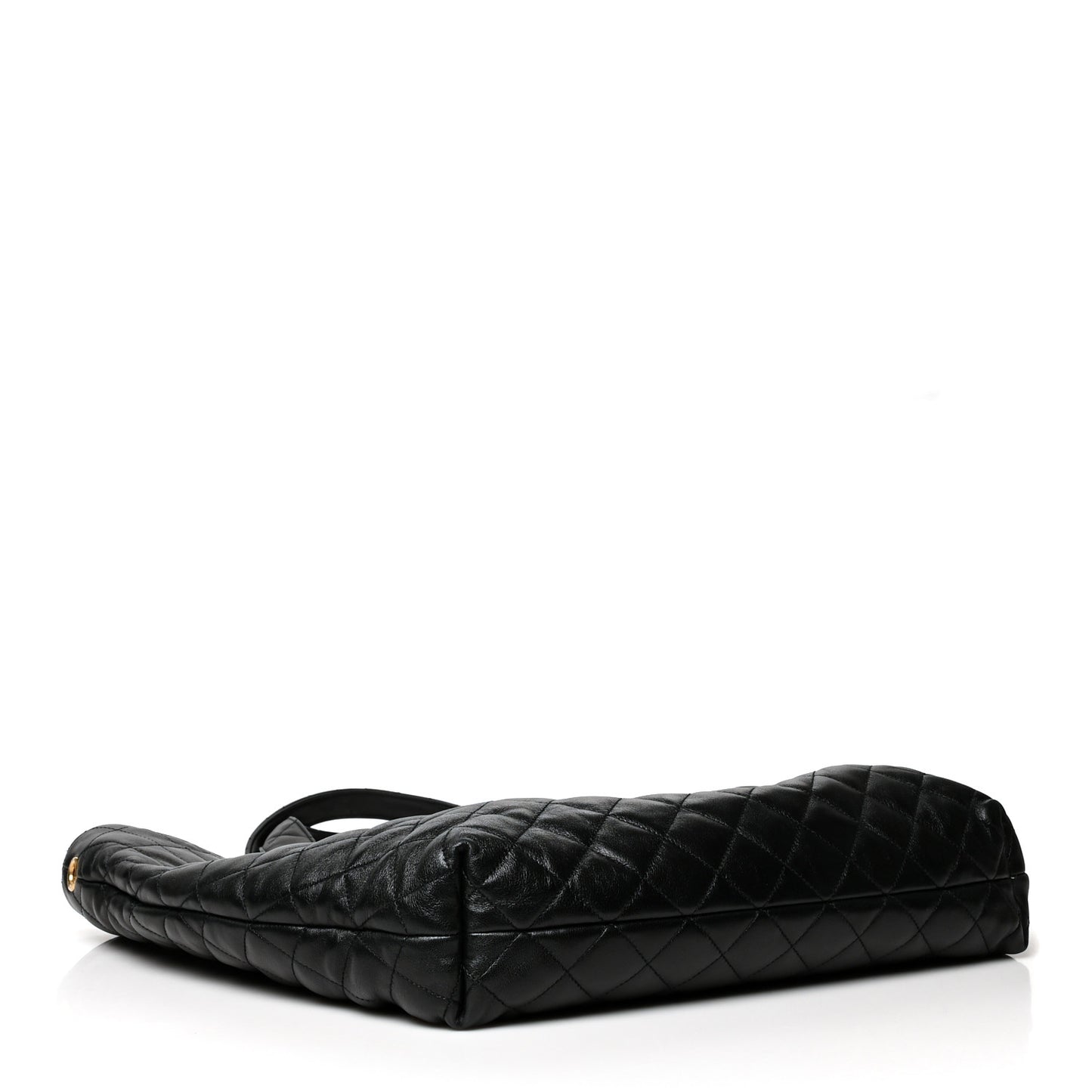 Lambskin Quilted Maxi Icare Shopping Tote Black