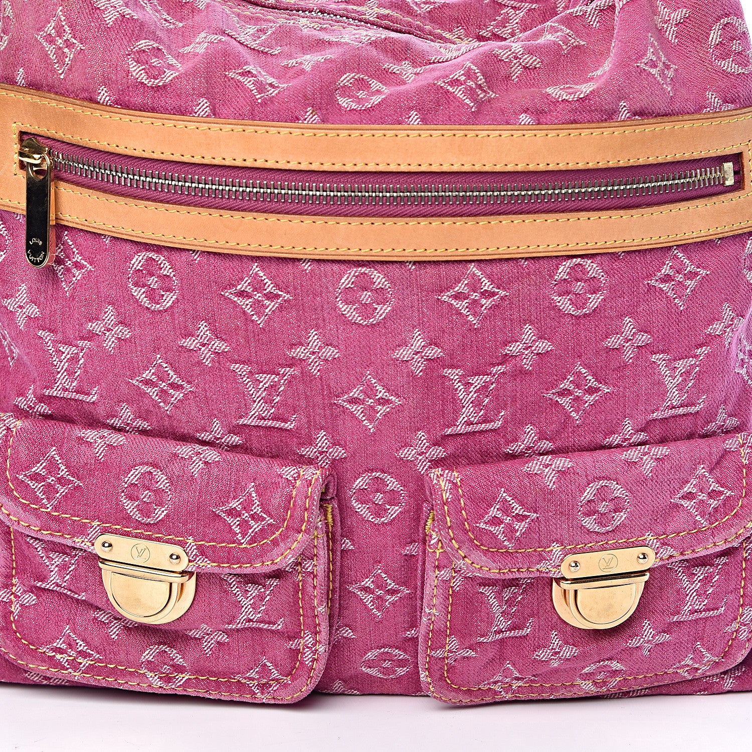 Louis Vuitton Denim Baggy GM Fuchsia 7 of 10