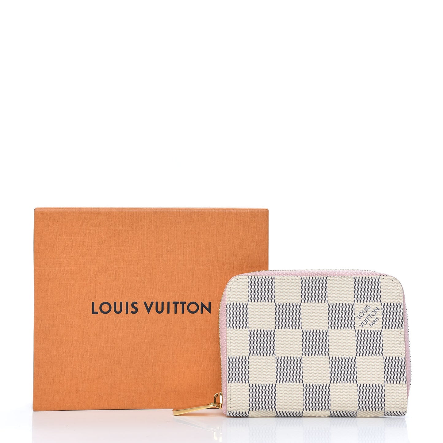 Damier Azur Zippy Coin Purse Rose Ballerine