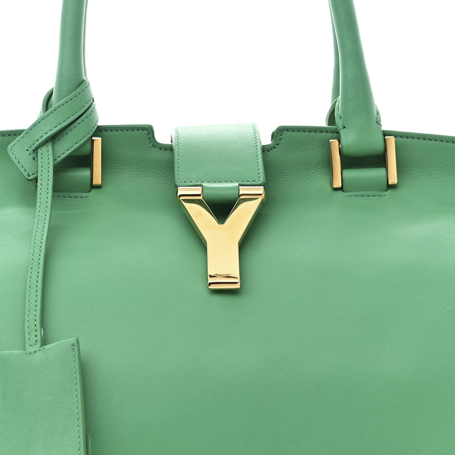 Saint Laurent Calfskin Medium Classic Y Cabas Green 7 of 13