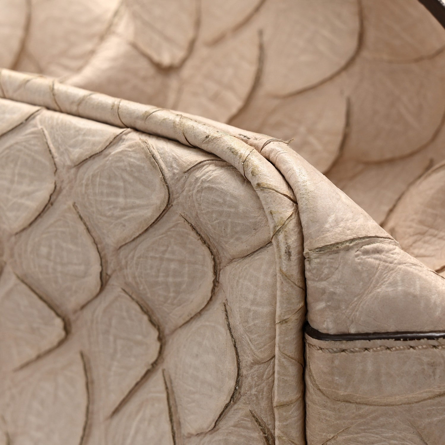 Mulberry Silky Snake Print Oversized Alexa Pebbled Beige 13 of 13