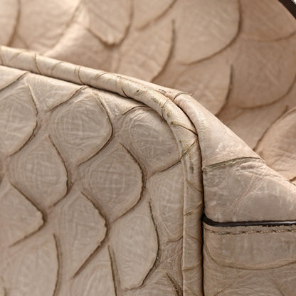 Mulberry Silky Snake Print Oversized Alexa Pebbled Beige 13 of 13