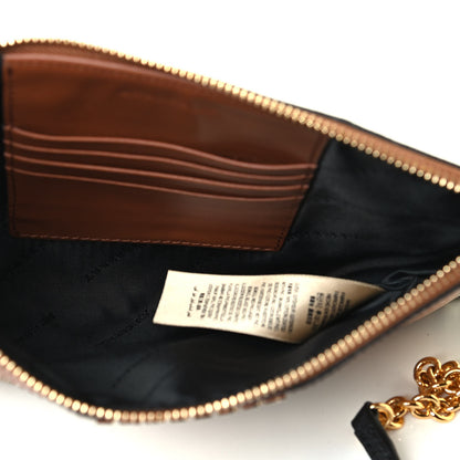 Burberry Haymarket Check Peyton Crossbody Clutch Bag Toffee 4 of 4