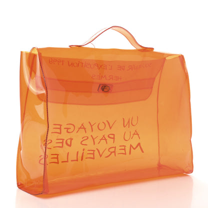 Hermes Vinyl Souvenir De L'Exposition Kelly Orange 2 of 11