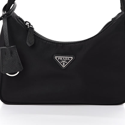 Prada Tessuto Nylon Mini Re-Edition 2000 Bag Black 7 of 9