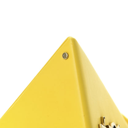Saint Laurent Lambskin Pyramid Clutch Yellow 7 of 10