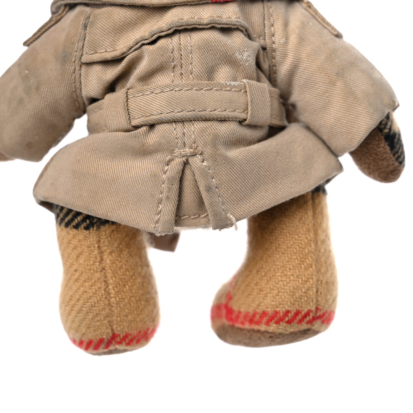 Thomas Check Trench Teddy Bear Keychain Charm Camel