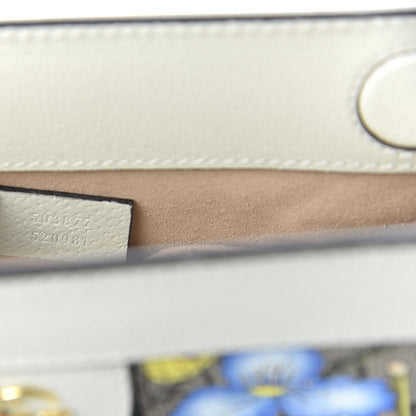 Gucci GG Supreme Monogram Flora Web Small Ophidia Chain Shoulder Bag White 9 of 10