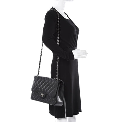 Chanel Caviar Quilted Jumbo Double Flap Black 3 of 8