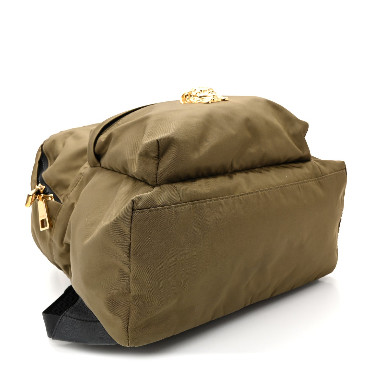 Nylon Palazzo Medusa Backpack Green