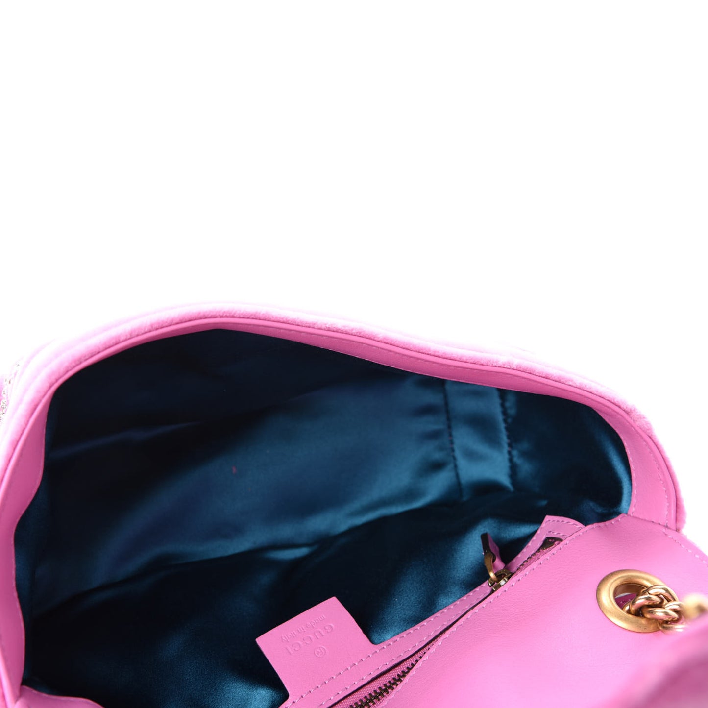 Velvet Matelasse Marquise Crystals Embroidered Small GG Marmont Shoulder Bag Malva