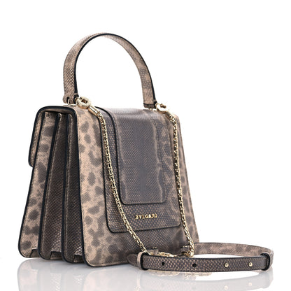 Bulgari Shiny Karung Serpenti Forever Top Handle Brown 3 of 12