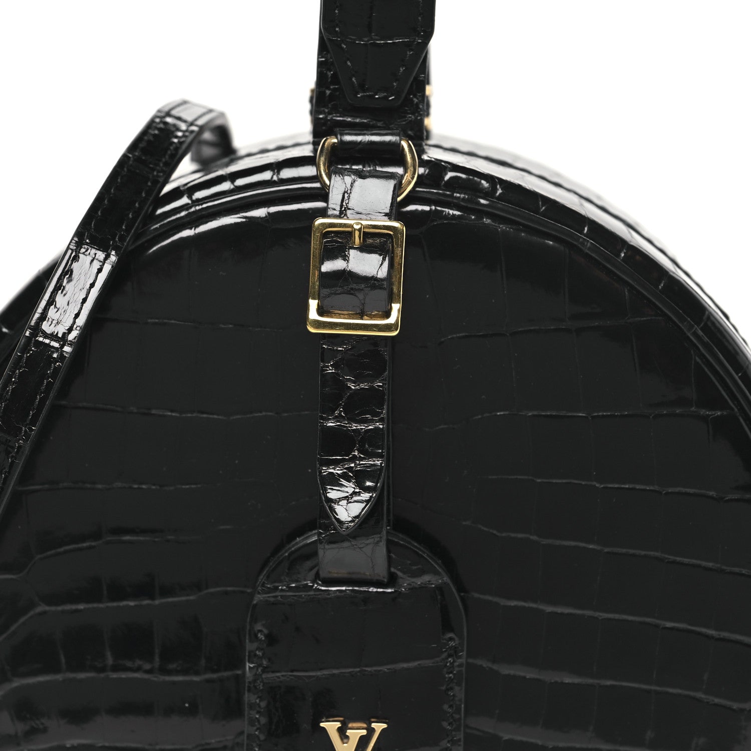 Louis Vuitton Crocodile Petite Boite Chapeau Black 7 of 9