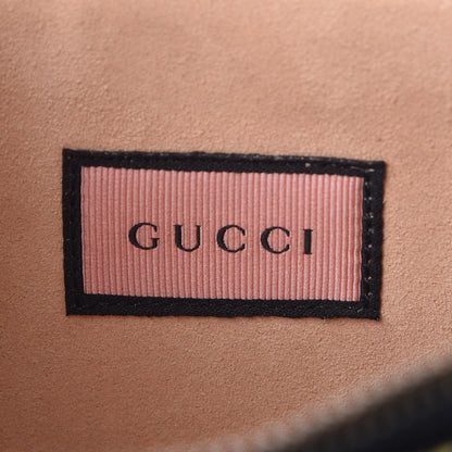 Gucci Calfskin GucciGhost Print Pouch Black New Acquamarine 6 of 8