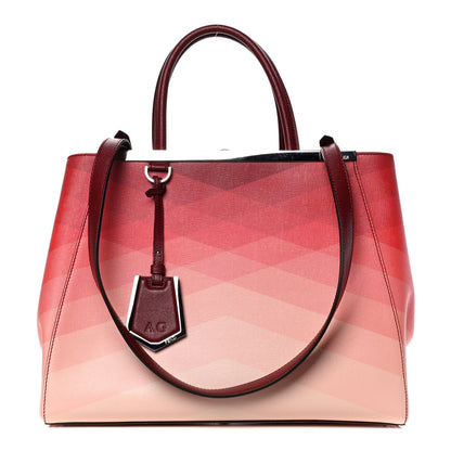 Fendi Vitello Elite Geometric Degrade Regular 2Jours Tote 1 of 15