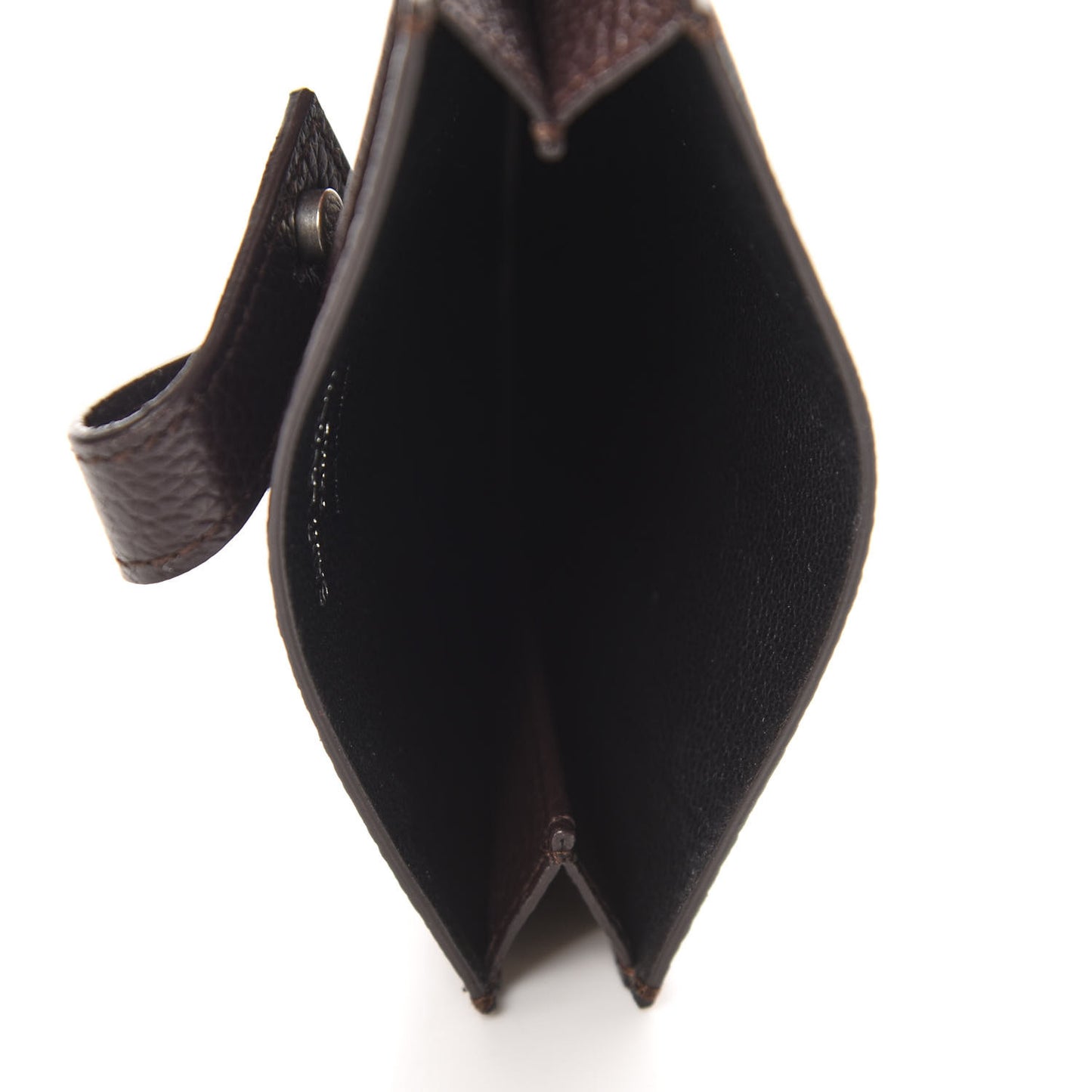 Grained Calfskin Sac De Jour Card Case Black Tulipe