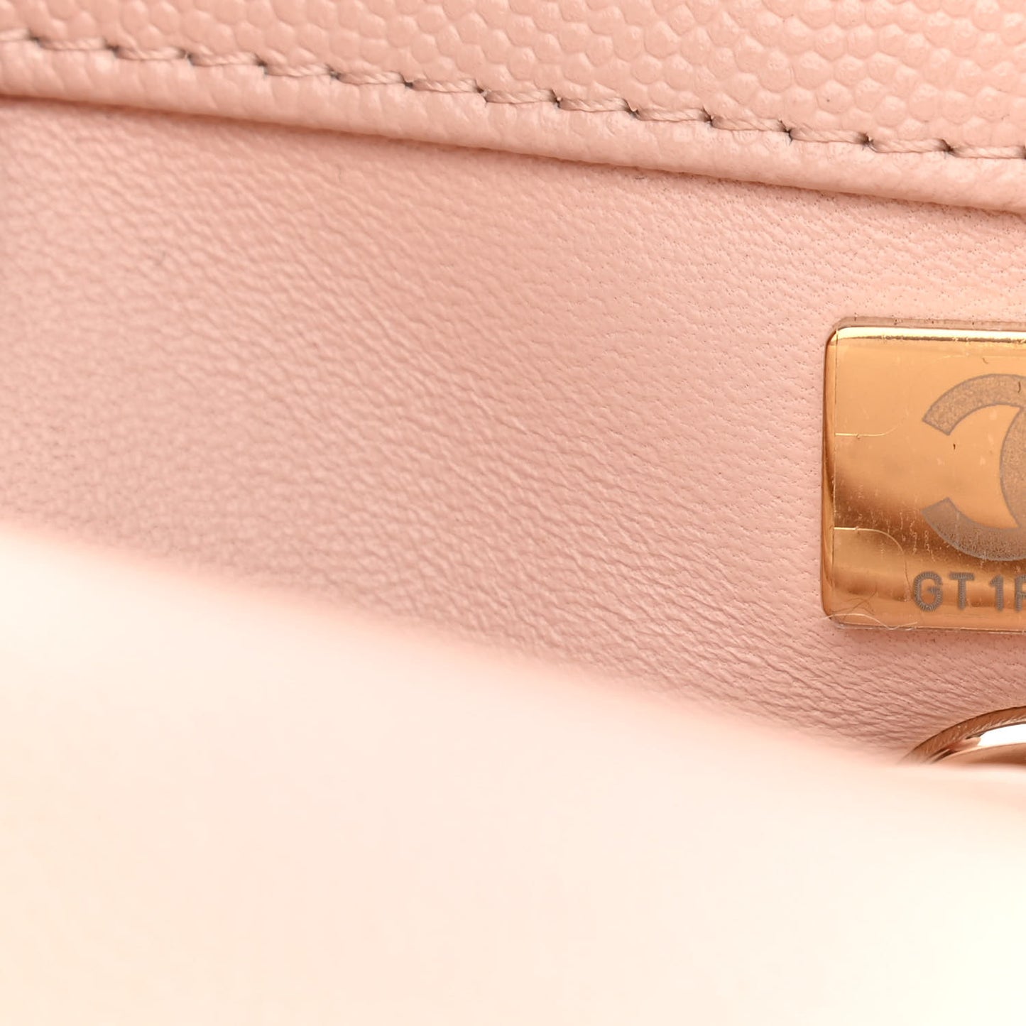 Caviar Quilted Mini Coco Handle Flap Rose Clair