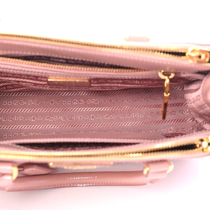 Prada Saffiano Vernice Mini Galleria Double Zip Tote Orchidea 4 of 9