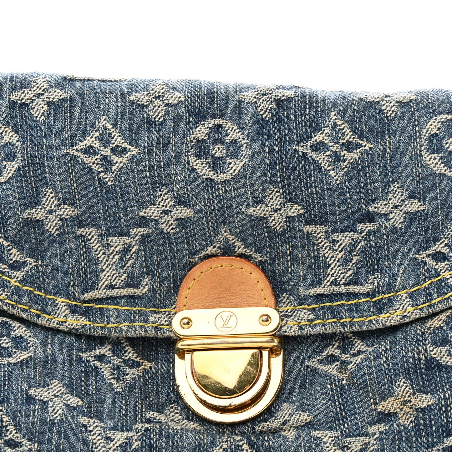 Monogram Denim Mini Pleaty Blue
