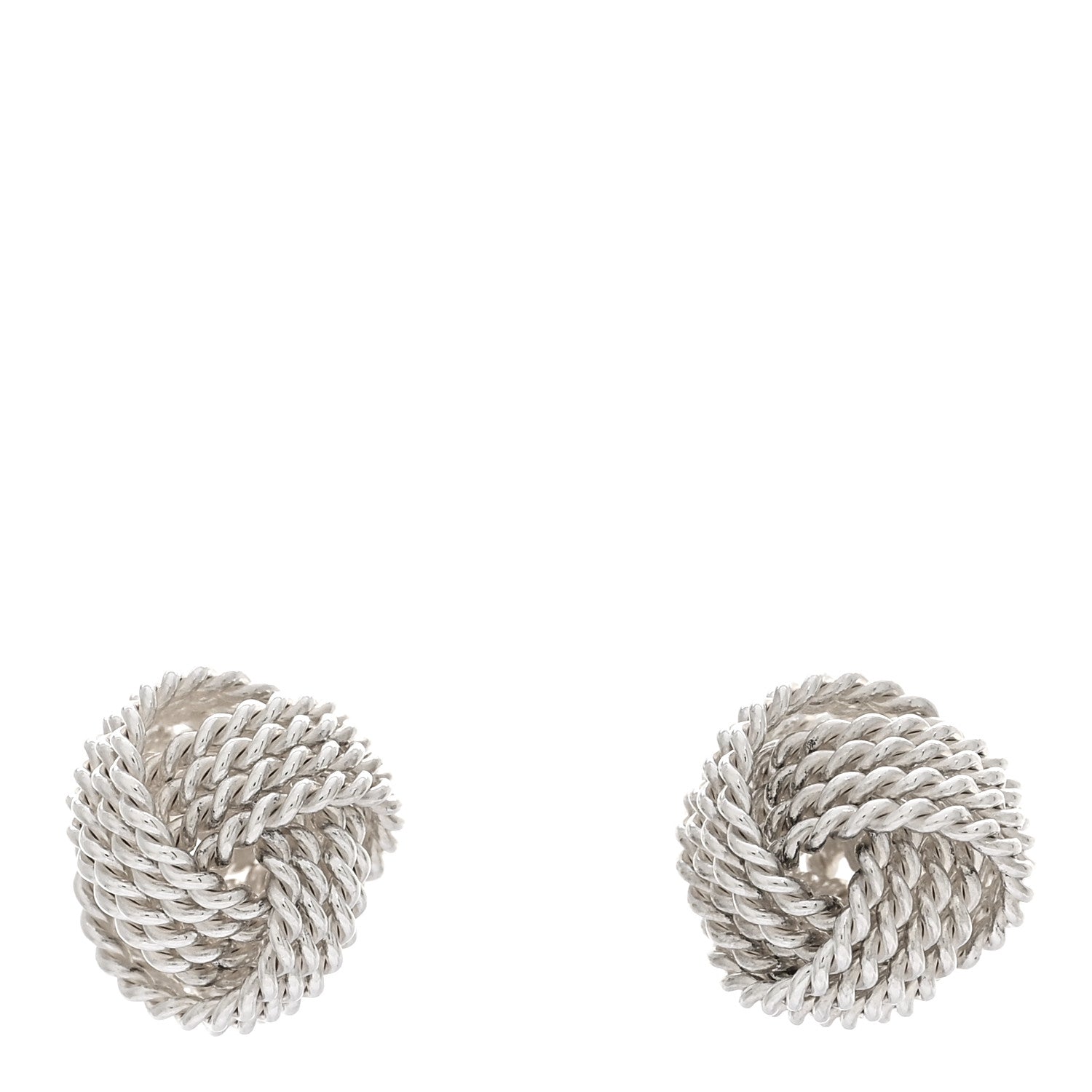 Tiffany Sterling Silver Twist Knot Earrings 1 of 4