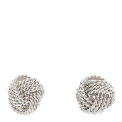 Tiffany Sterling Silver Twist Knot Earrings 1 of 4