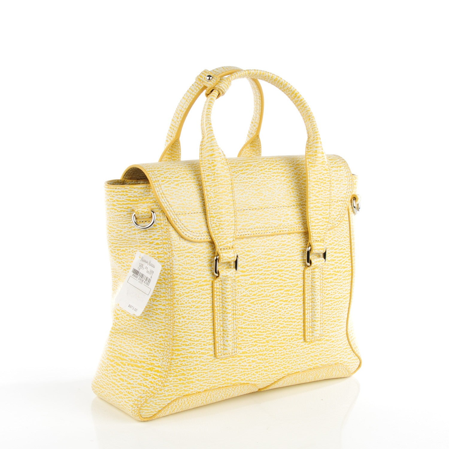 3.1 Phillip Lim 3.1 Textured Calfskin Medium Pashli Satchel Ivory Mimosa 3 of 7